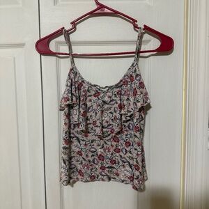 Floral Spaghetti Crop Top